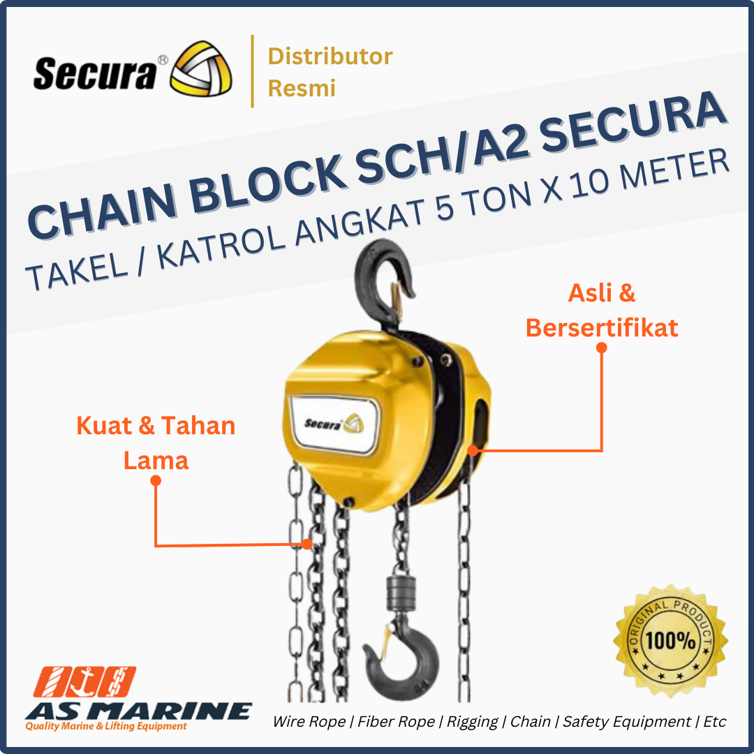 chain block secura sch a2 5 ton 10 m